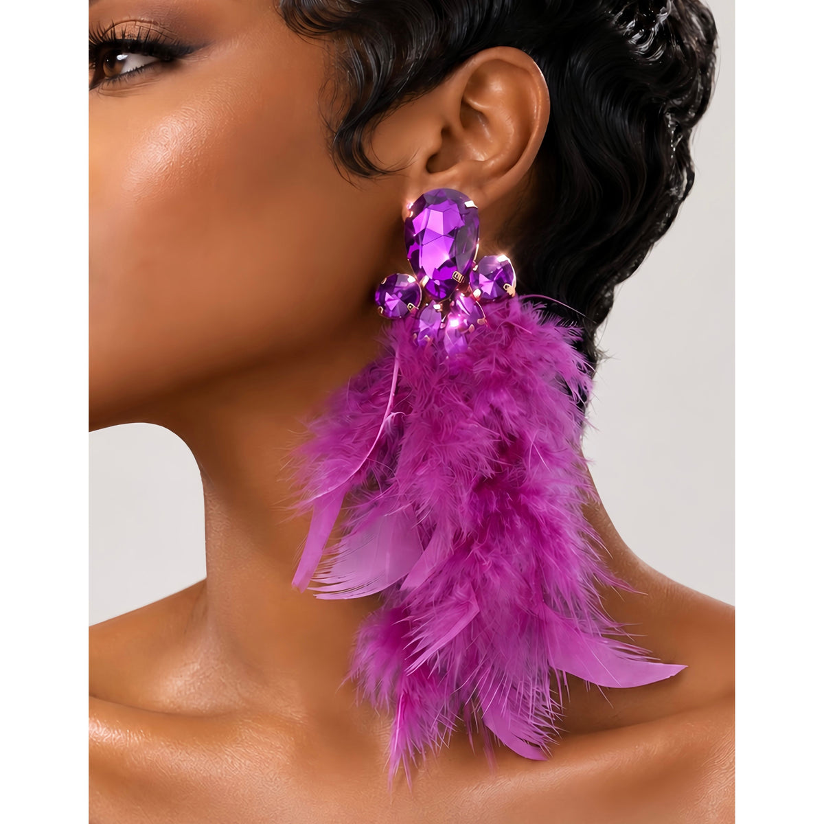 Purple Rain Statement Earrings