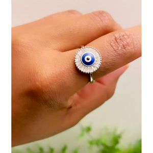 Blue Eye Crystal Ring