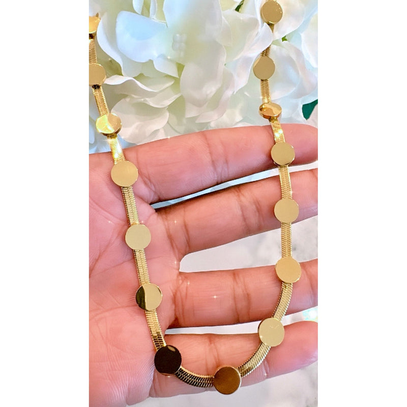 Dot Herringbone Necklace