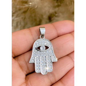 Crissy Crystal Hamsa Necklace (Chain Included)