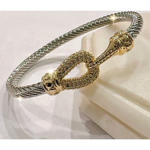 Hazel Crystal Cable Bracelet