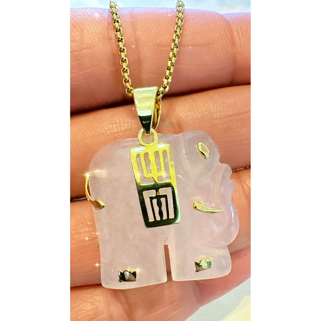 Quartz Elephant Necklace
