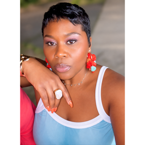 Calypso Rose Statement Earrings
