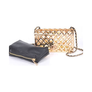 Gold Lady Cage Statement Bag