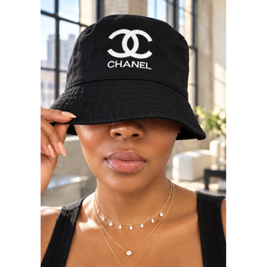 C Classy Black Bucket Hat