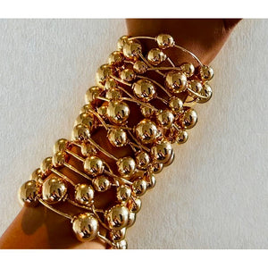 Gold Ball Bangle Set