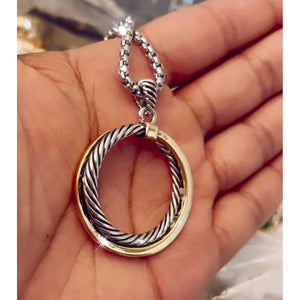 Circle Twisted Cable Necklace