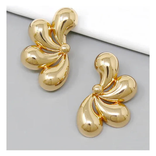 Gold Drop Statement Earrings