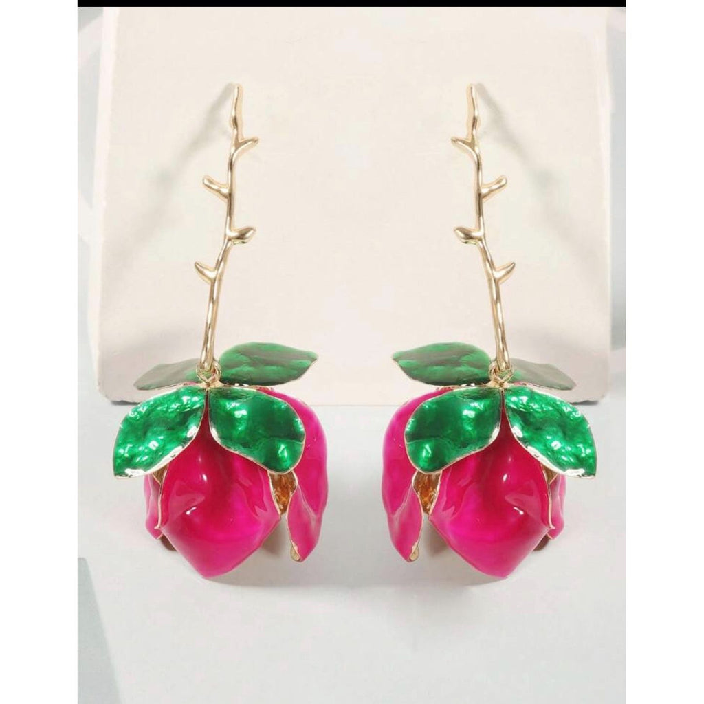 Rosy Statement Earrings