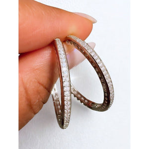 Medium Crystal Hoop