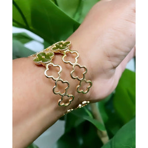 Golden Clover Bracelet & Ring