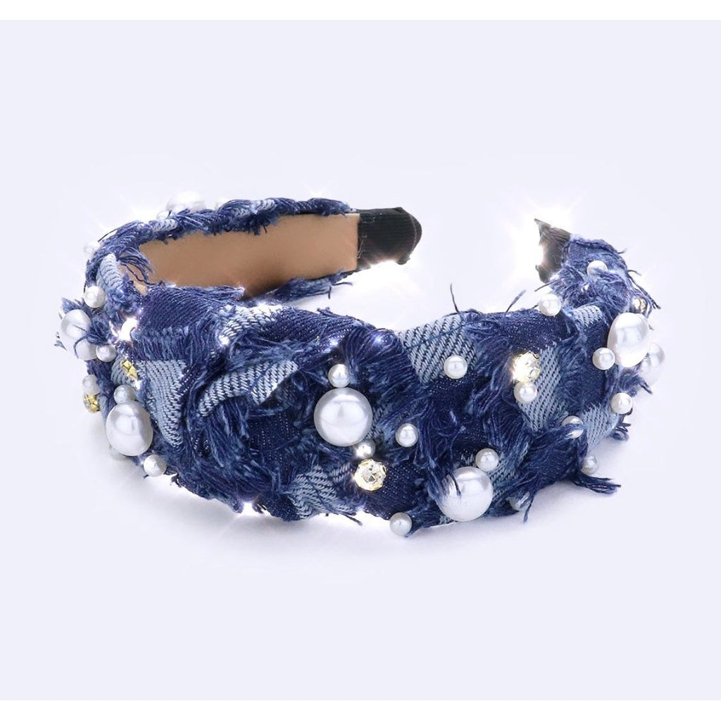 Diamond Denim Headband