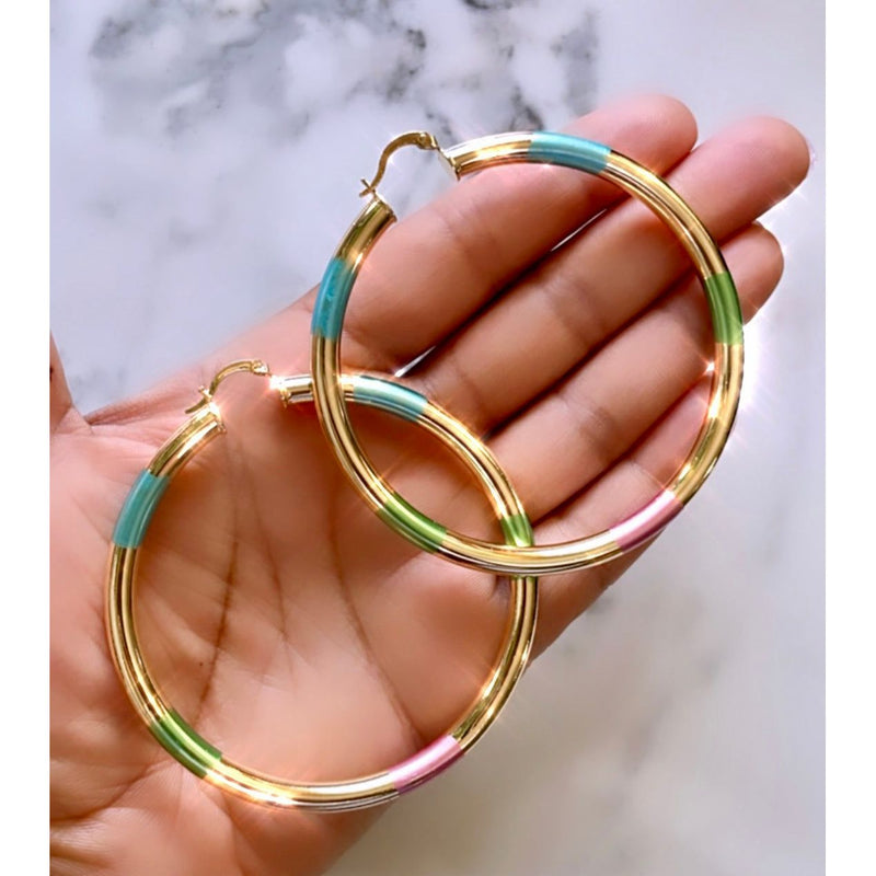 Pretty Pastel Hoops