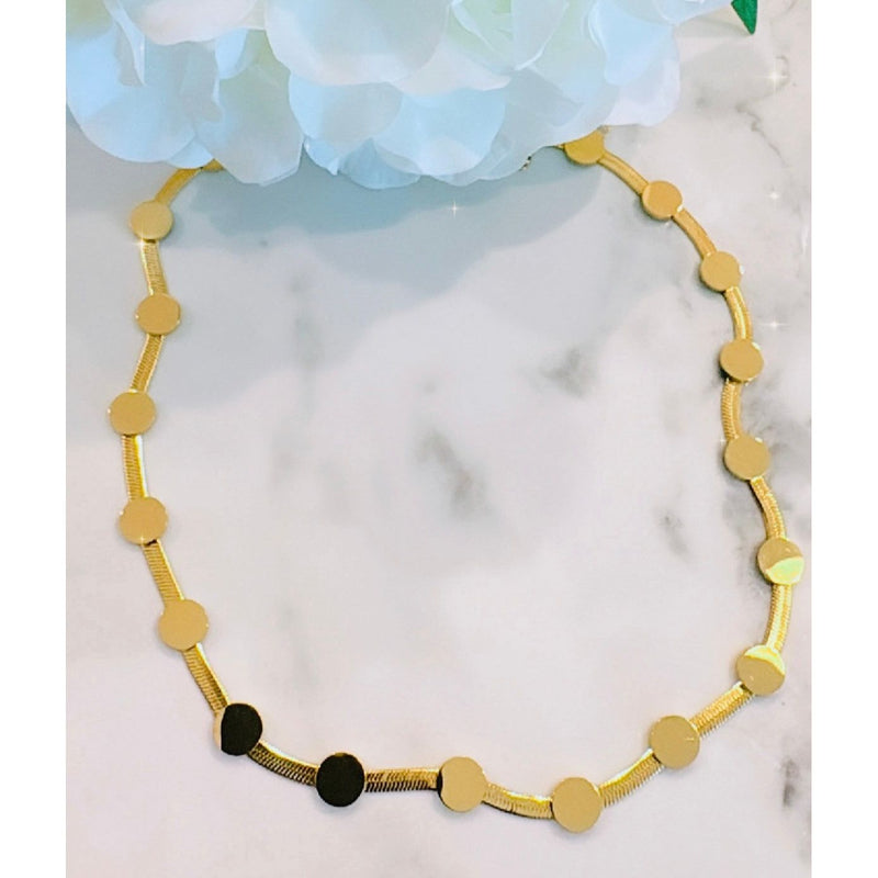Dot Herringbone Necklace