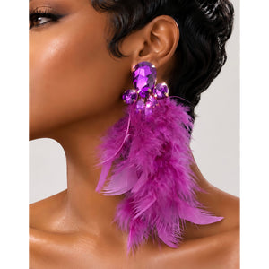 Purple Rain Statement Earrings