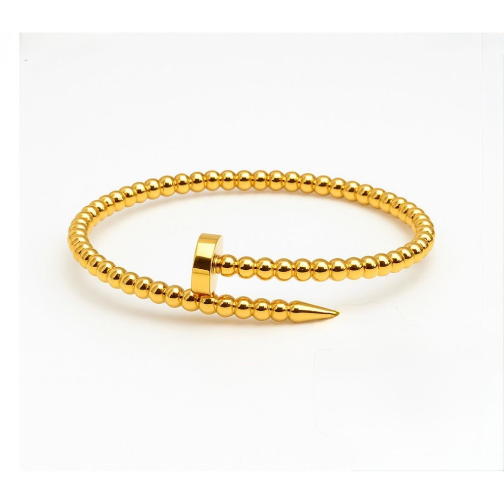 Gold Jagged Nail Bracelet
