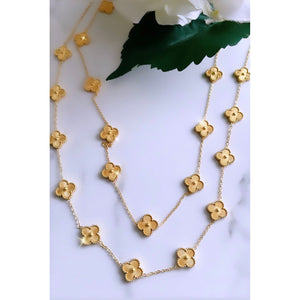 Gold Petite Clover Necklace