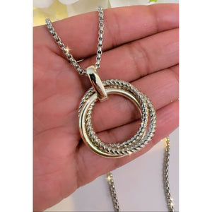 Triple Circle Cable Necklace