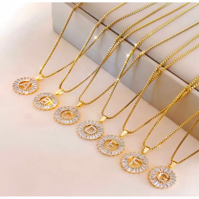 Petite Crystal Luxe Initial Necklaces