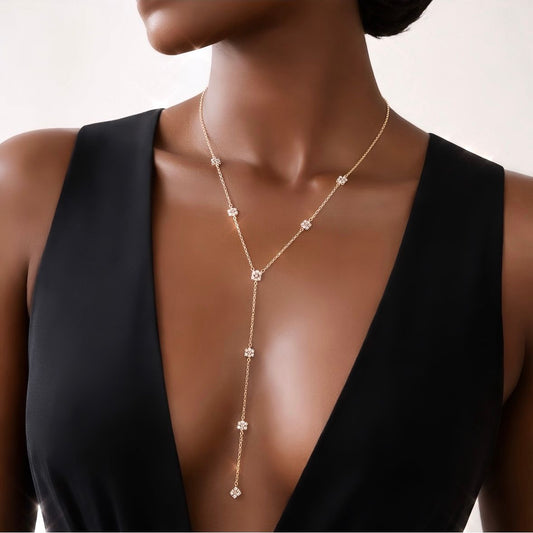 Clover Lariat Necklace