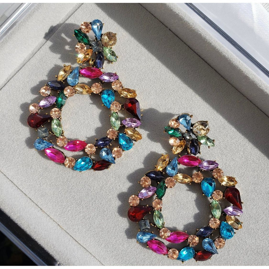 Berry Babe Statement Earrings