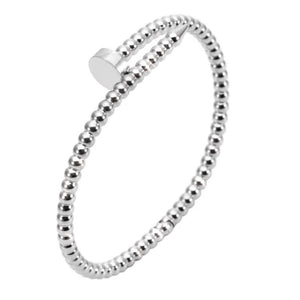 Silver Jagged Nail Bracelet