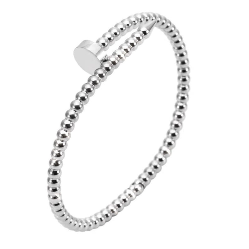 Silver Jagged Nail Bracelet