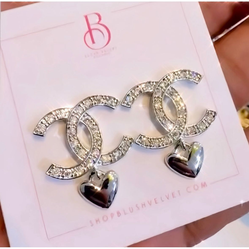 C Classy Heart Studs