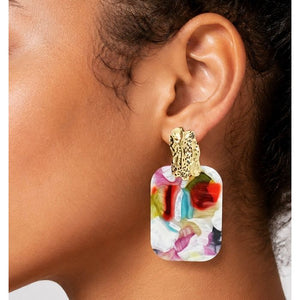 Marble Magic Statement Earrings