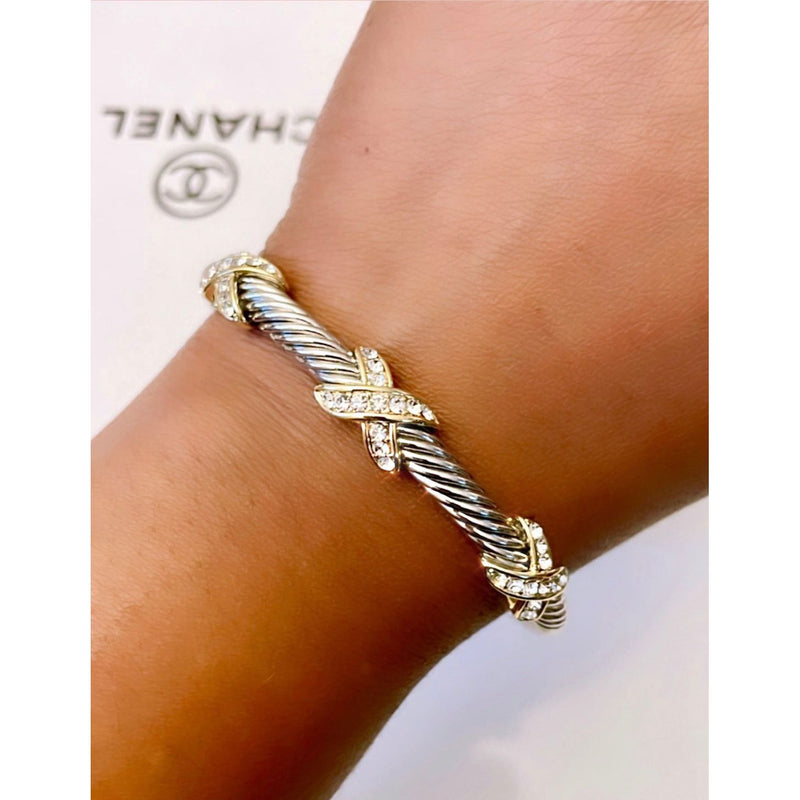 Crystal X Cable Bracelet