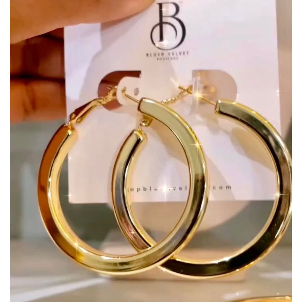 Solid Gold Hoops