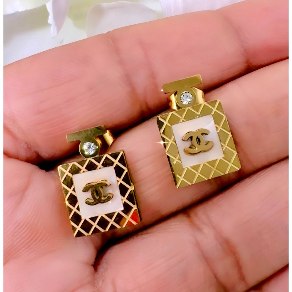 C Classy Perfume Bottle Studs