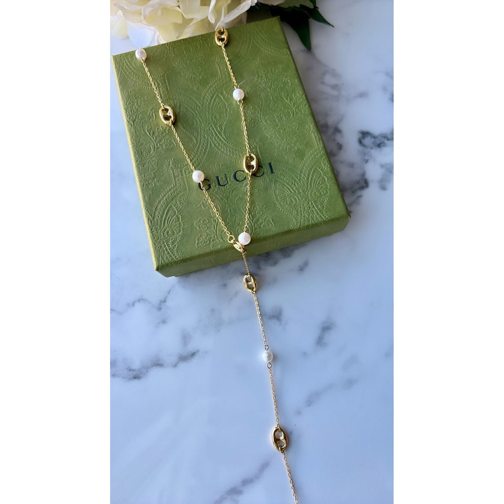 Lady Luxe Pearl Lariat Necklace