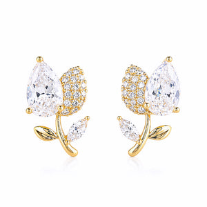 Crystal Rose Studs
