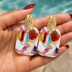Marble Magic Statement Earrings