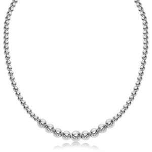 Silver Pearl Ball Necklace