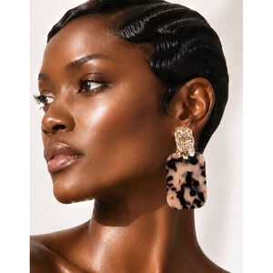 Pebble Marble Statement Earrings