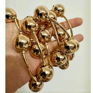 Gold Ball Bangle Set