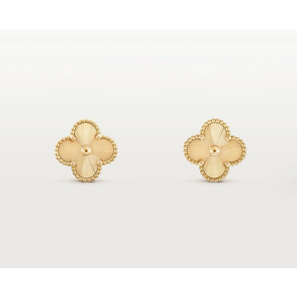 Gold Clover Studs