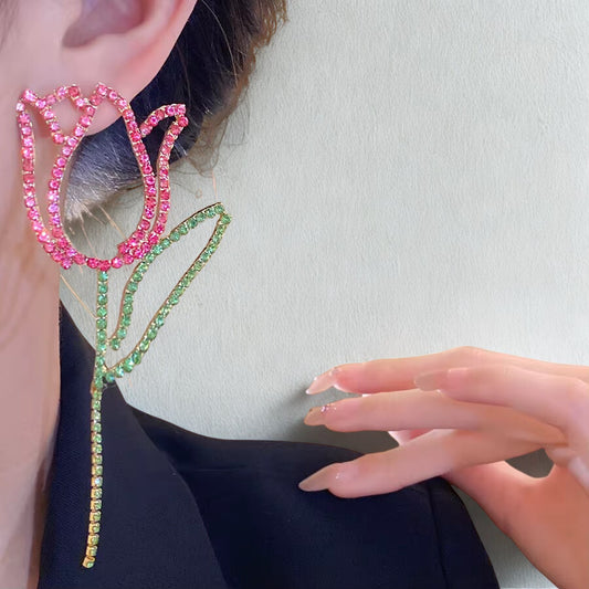 Pretty Tulip Statement Earrings