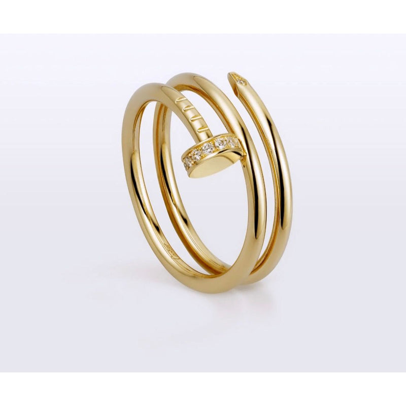Gold Double Nail It Ring