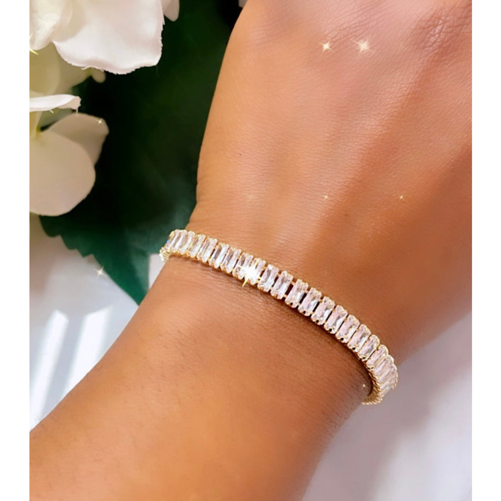 Gold Crystal Baguette Bracelet