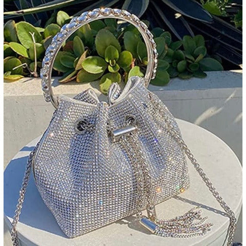 Silver Diamond Babe Statement Bag