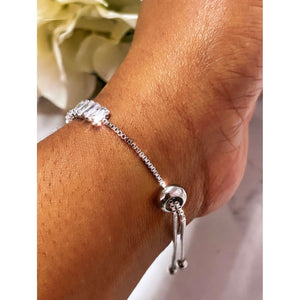 Silver Crystal Baguette Bracelet