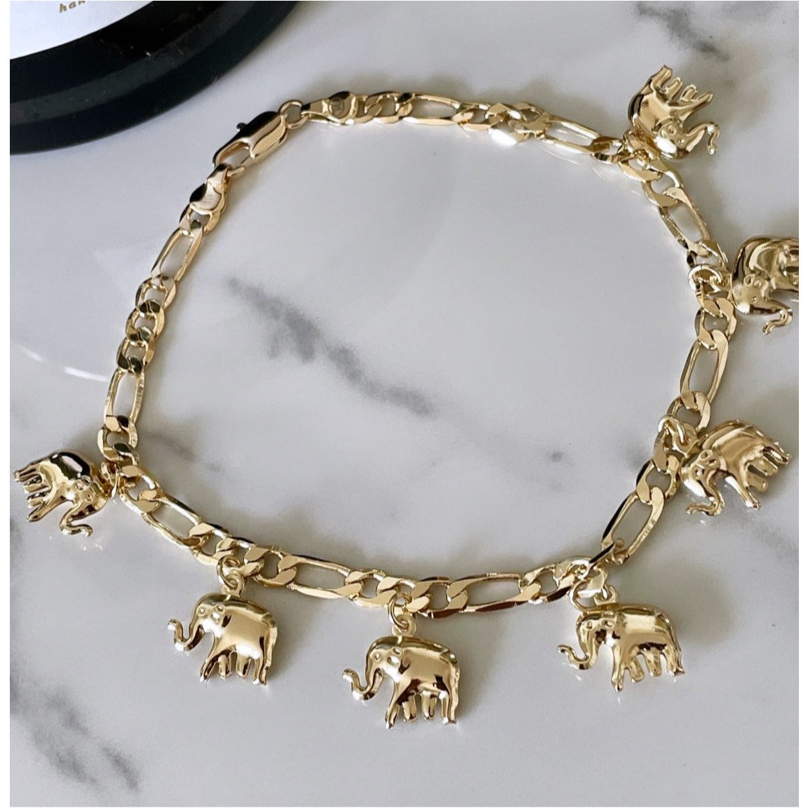 Buy Rajasthan Gems Metal Elephant Bracelet gold rhodium Wedding Jewelry  Uncut Zircon Enamel at Amazon.in