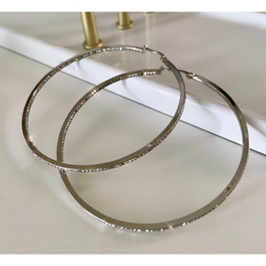Crystal Crush Hoops (Gold or Silver)