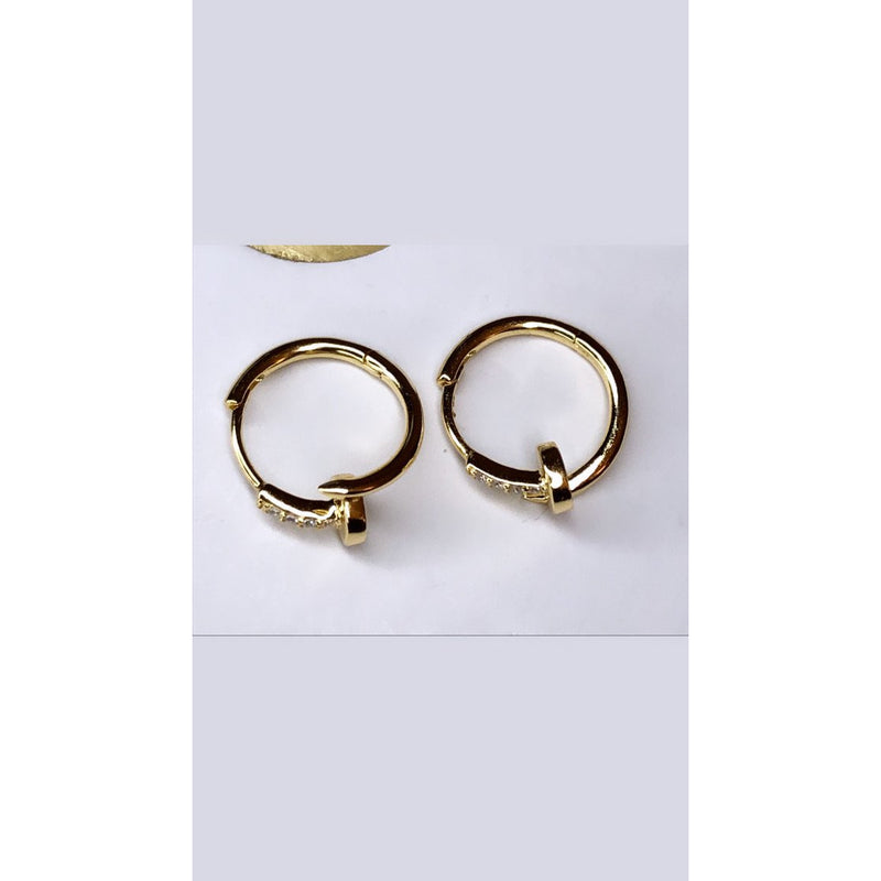 Nila Nail Huggie Earrings