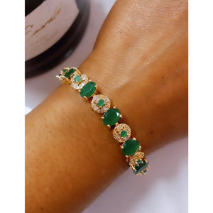 Crystal Jade Tennis Bracelet