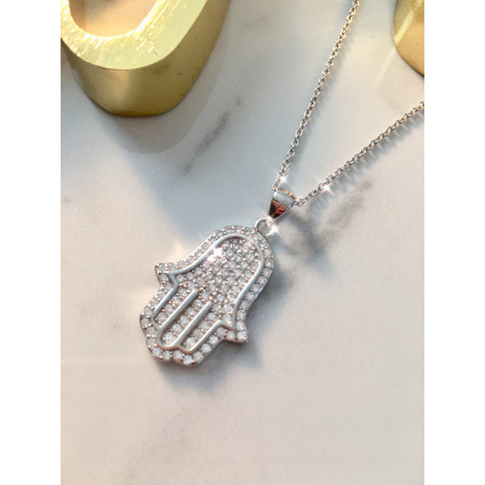 Crystal Pave Hamsa