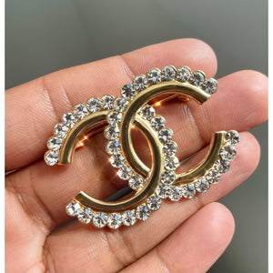 Diamond Gold Vintage Brooch